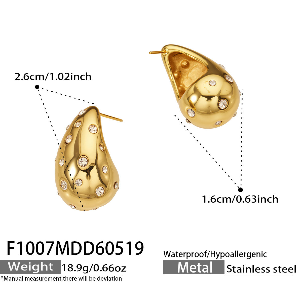 Soleil shell-inspired gold earrings with pearls, 316L stainless steel — Crown Crest Jewel
