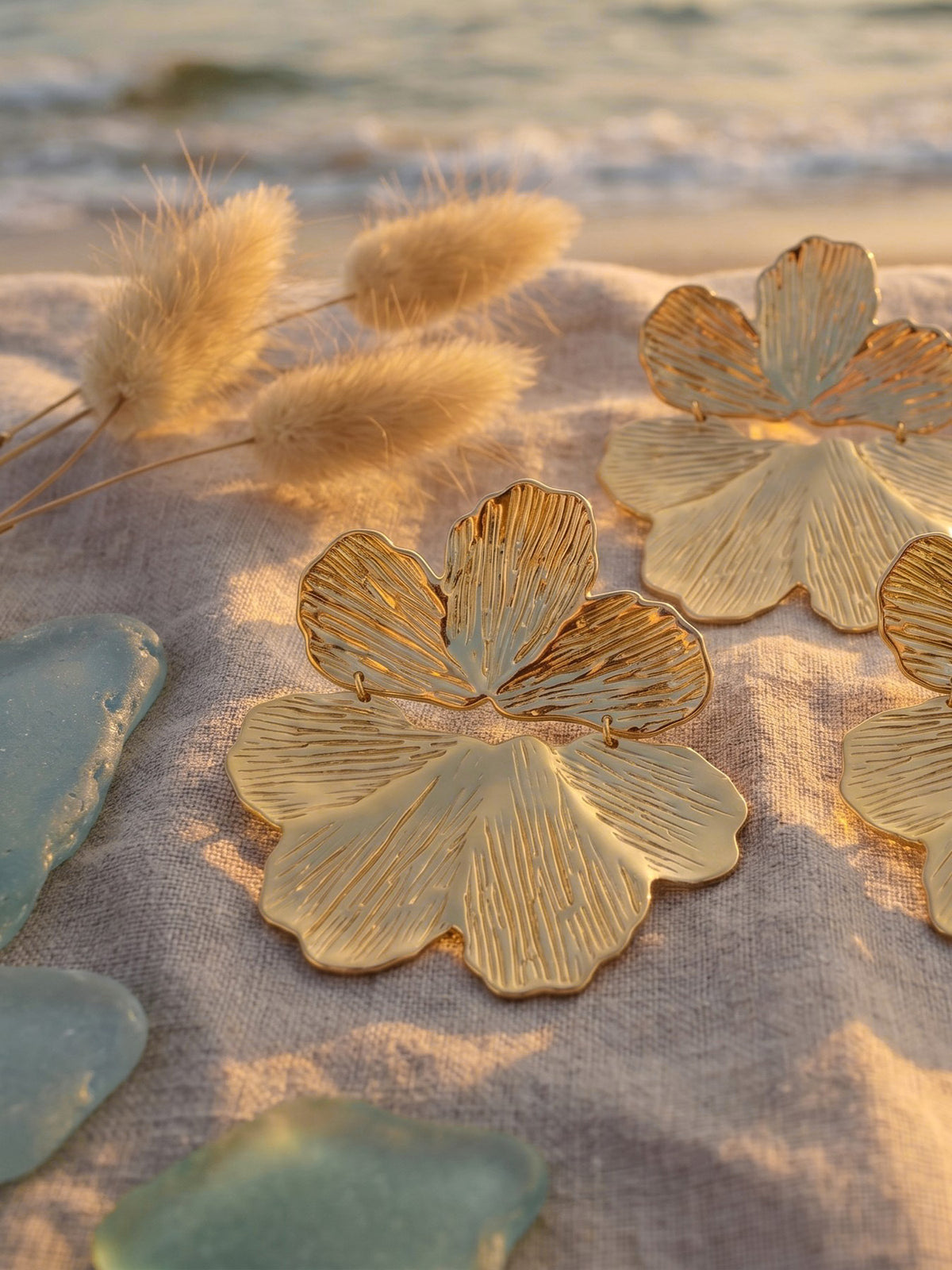 Mariposa gold butterfly earrings that unfold, 316L stainless steel — Crown Crest Jewel